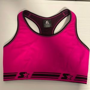 Starter racer back sports bra pink